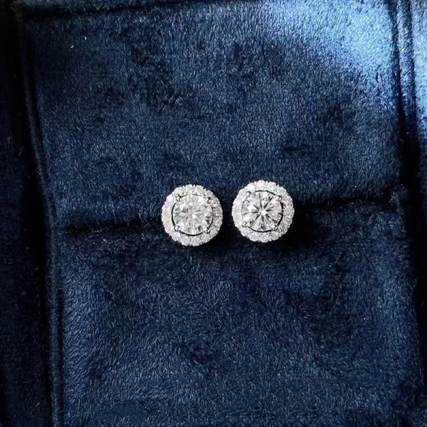 round brilliant cut lab diamond earrings