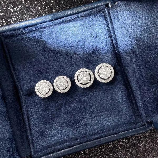 round brilliant cut lab diamond earrings