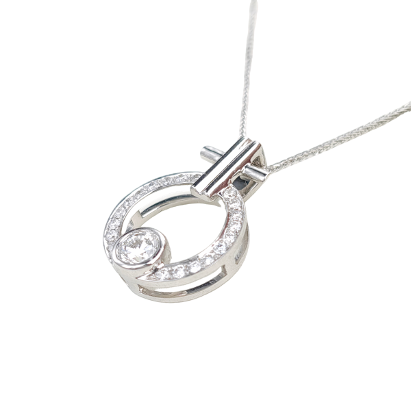 18k gold lab grown diamond necklace