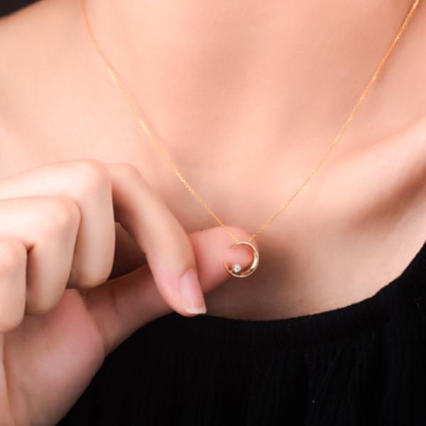 lab diamonds moon bay necklace