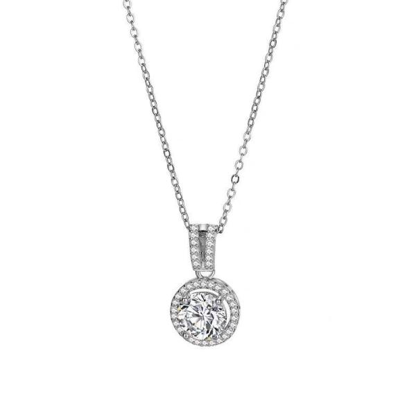 lab diamond pendant and necklace for gift