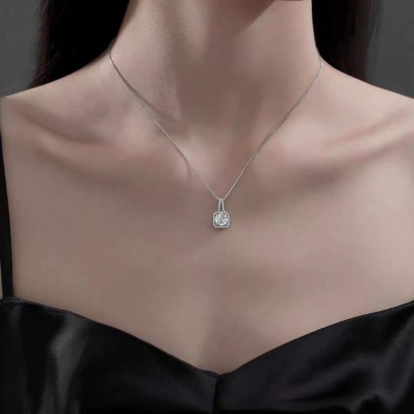 18k lab diamond necklace for gift