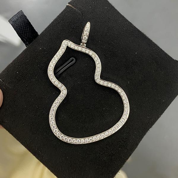 lab diamond gourd pendant