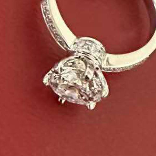 lab starlight six claw diamond ring