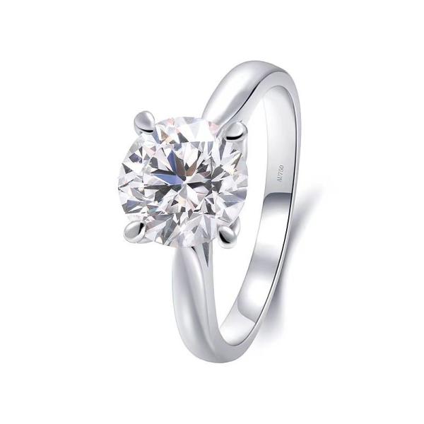 lab four claw diamond ring
