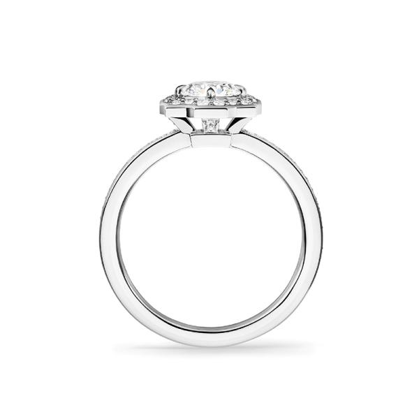 18k gold lab grown rose princess diamond ring