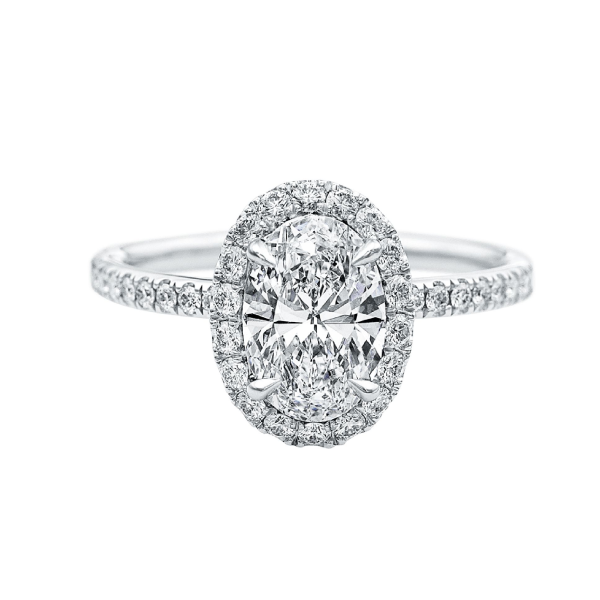 lab grown oval shape diamond ring for women