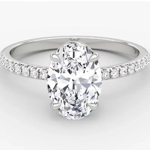 lab grown starlight oval shape diamond ring for women
