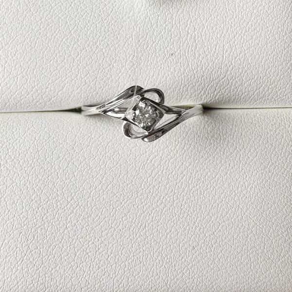 lab grown four claw floral diamond ring