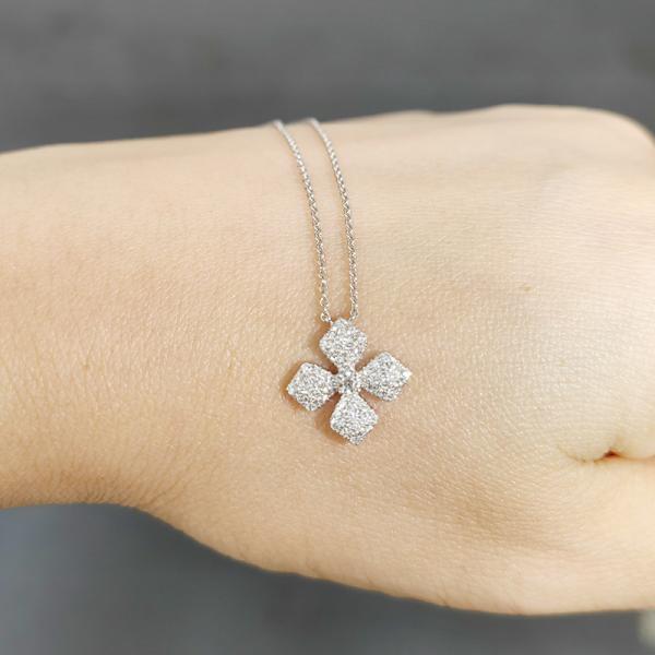 9k gold lab full diamond necklace