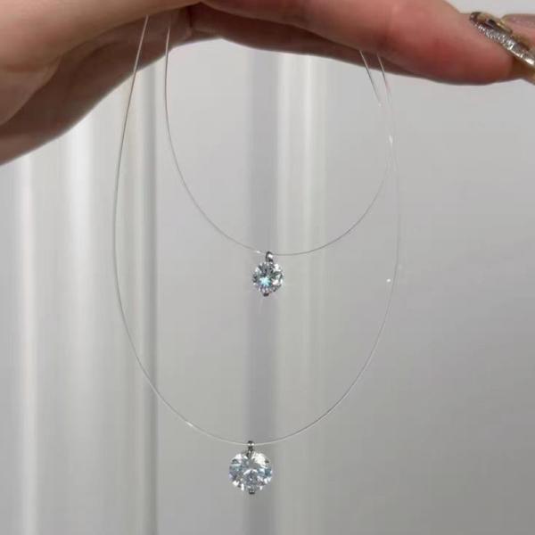 lab diamond solitaire necklace