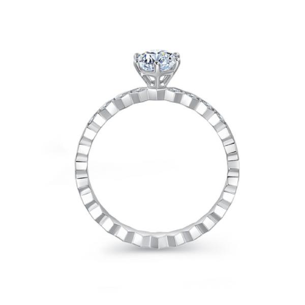 Silver honeycomb Lab-grown Diamond Rings