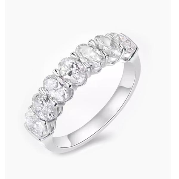 OvalCut Lab-Grown Diamond Ring In 18K White Gold