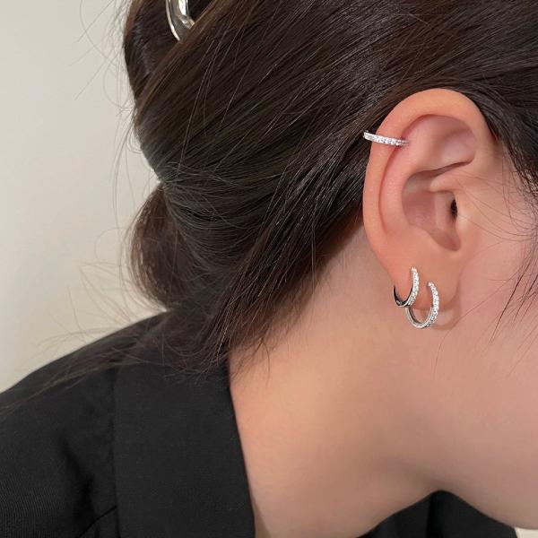 Lab Grown Diamond Set stud earrings in 18K White Gold