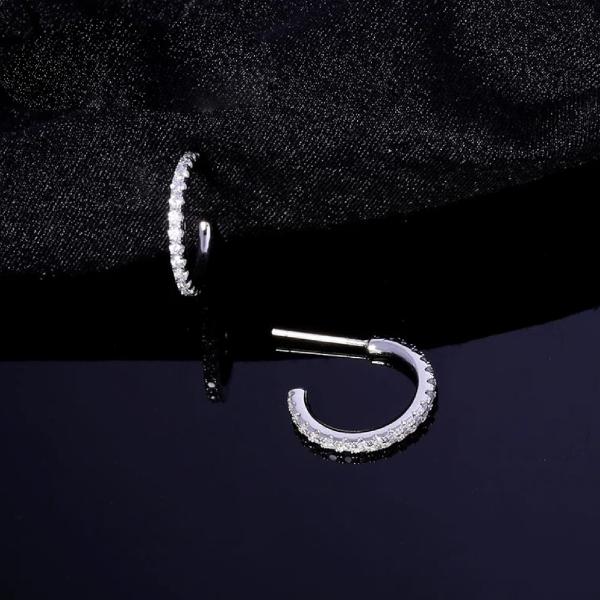 Lab Grown Diamond Set stud earrings in 18K White Gold