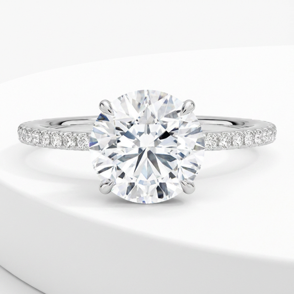 Roundcut diamond rings Lab grown diamond