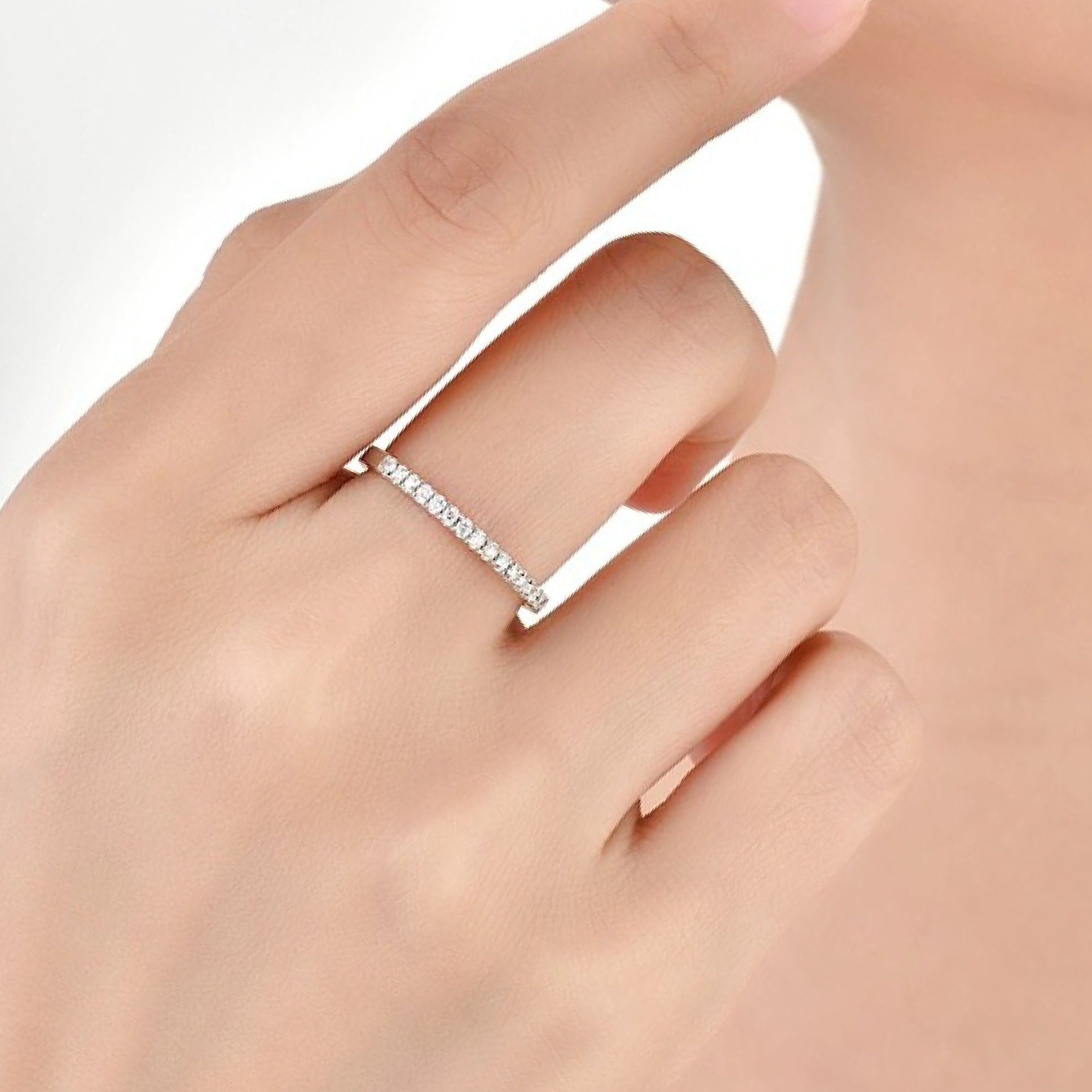 Lab-grown diamond small row-style rings