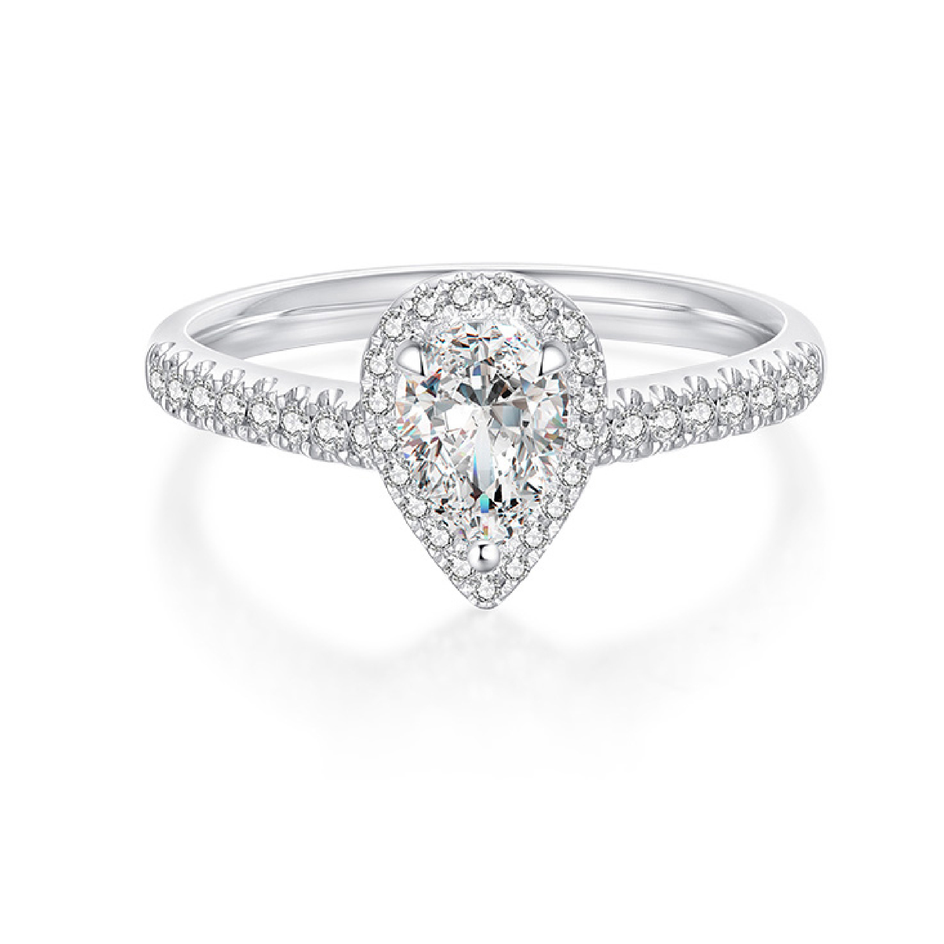 Lab-grown Diamond Waterdrop Ring